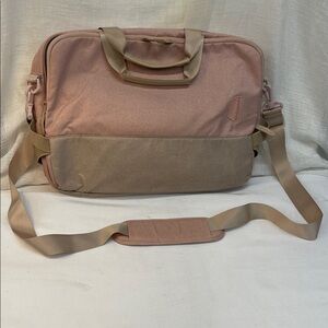 Bagsmart laptop bag for 15.6 inch laptop and pink and rose gold